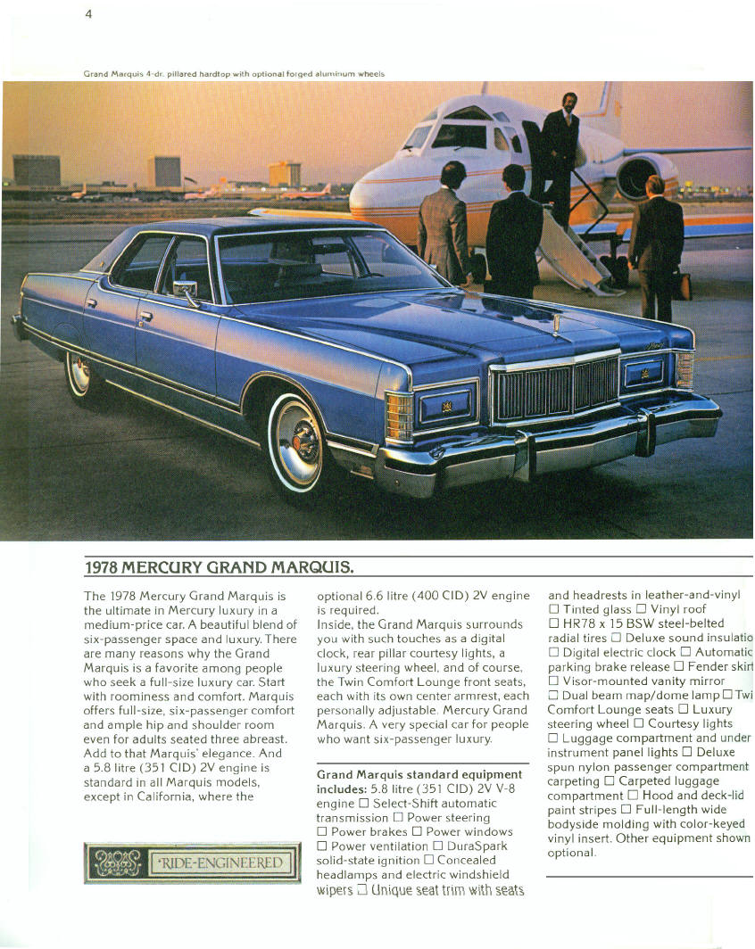 1978 Mercury Marquis Brochure Page 6